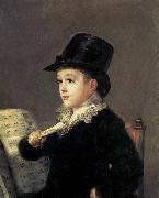 Francisco de goya y Lucientes Portrait of Mariano Goya, the Artist-s Grandson oil painting